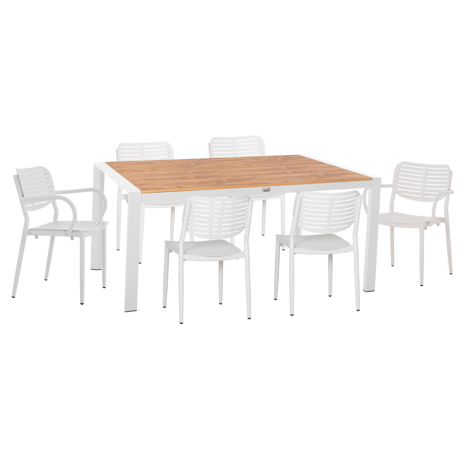 set-trapezarias-exchoroy-7tmch-fb9109990 ΣΕΤ ΤΡΑΠΕΖΑΡΙΑΣ ΕΞ.ΧΩΡΟΥ 7ΤΜΧ HILLIARD HM10999.01 ΛΕΥΚΟ ΑΛΟΥΜΙΝΙΟ-POLYWOOD - Image 1