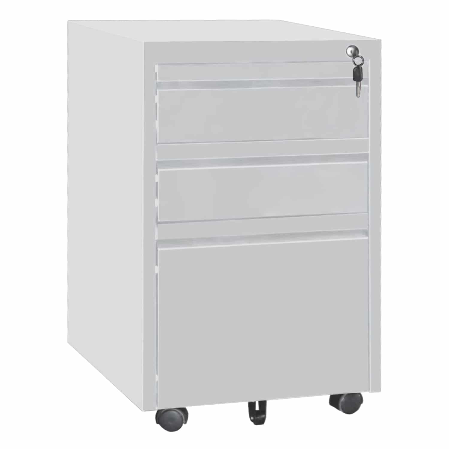 syrtariera-grafeioy-fb9663502-metalliki- ΣΥΡΤΑΡΙΕΡΑ ΓΡΑΦΕΙΟΥ SIDER HM6635.02 ΜΕΤΑΛΛΙΚΗ ΛΕΥΚΗ-3 ΣΥΡΤΑΡΙΑ ΜΕ ΚΛΕΙΔΙ 39x50x60Υεκ - Image 1