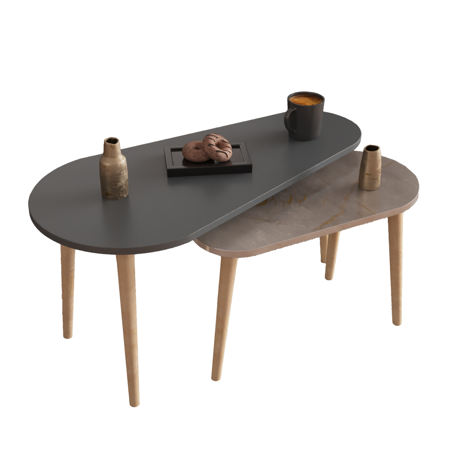 trapezia-salonioy-2tmch-fb91817906-melam ΤΡΑΠΕΖΙΑ ΣΑΛΟΝΙΟΥ 2ΤΜΧ APRILIA HM18179.06 ΜΕΛΑΜΙΝΗ ΑΝΘΡΑΚΙ-ΓΚΡΙ ΜΑΡΜΑΡΟ 95x47x47Υεκ - Image 1